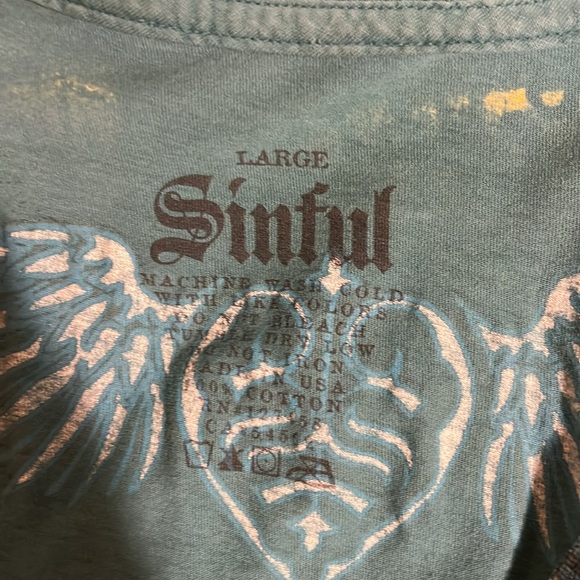 Sinful T Shirt Size Large - Picture 13 of 14